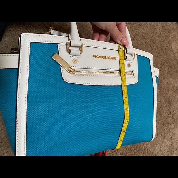 Michael Kors Selma Bag Blue & White EUC - Picture 6 of 8